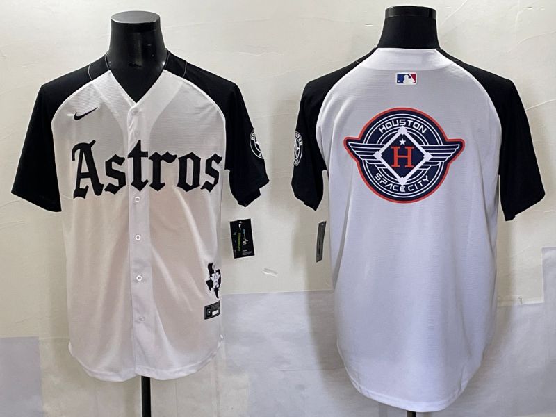 Men 2025 Houston Astros Blank White Black Five generations Joint Name Nike MLB Jersey style 31->houston astros->MLB Jersey